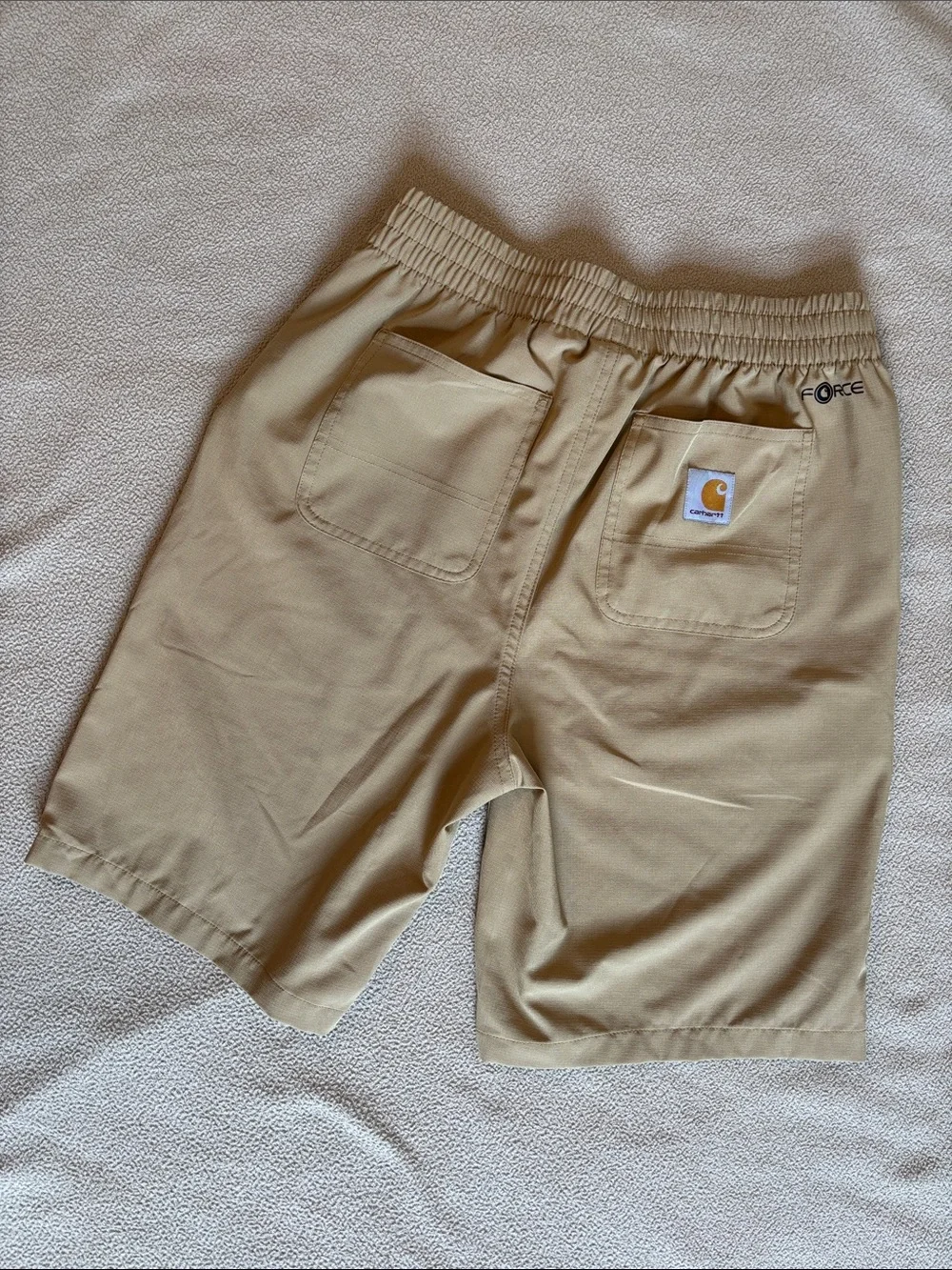 Carhartt G-Force Youth Tan Elastic-Waist Casual Shorts
